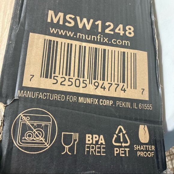 MUNFIX 12 Stemless Plastic 12 Oz.Wine Glasses/cups Shatterproof Disposable Clear - Picture 5 of 5